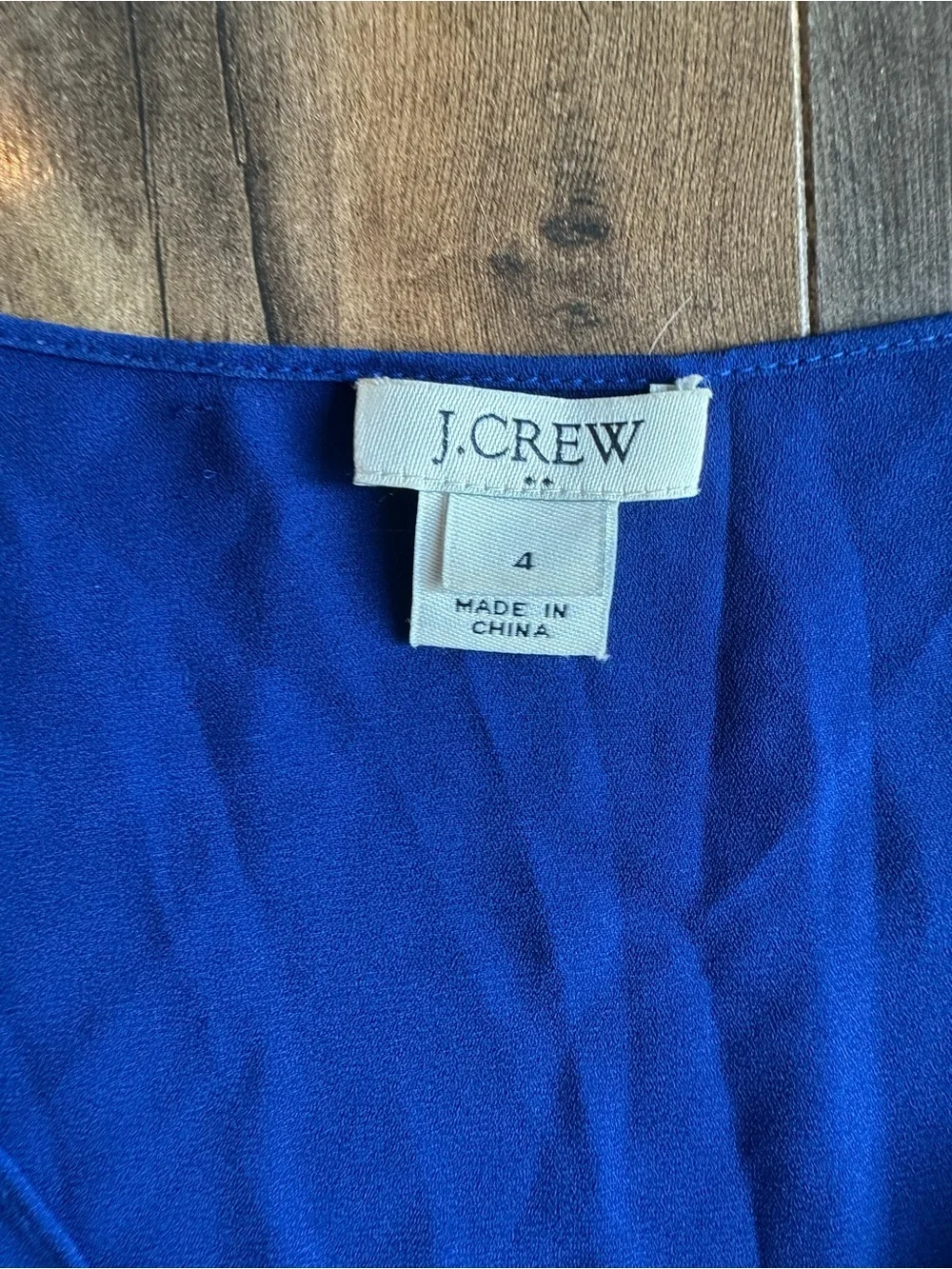 J.Crew Cobalt Blue Sleeveless Shell Blouse Career Top Size 4